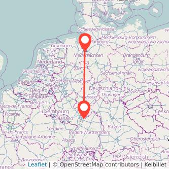 Bremen Heidelberg Mitfahrgelegenheit Karte