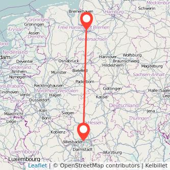 Bremen Frankfurt am Main Mitfahrgelegenheit Karte