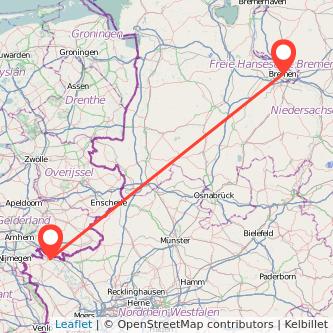 Bremen Emmerich Mitfahrgelegenheit Karte