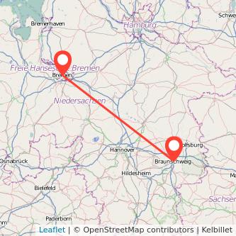 Bremen Braunschweig Mitfahrgelegenheit Karte