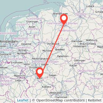 Bremen Bonn Mitfahrgelegenheit Karte