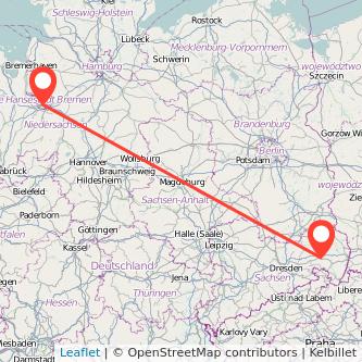 Bremen Bautzen Mitfahrgelegenheit Karte