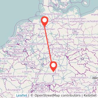 Bremen Aalen Mitfahrgelegenheit Karte