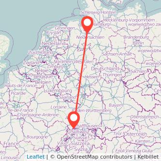 Bremen Basel Mitfahrgelegenheit Karte