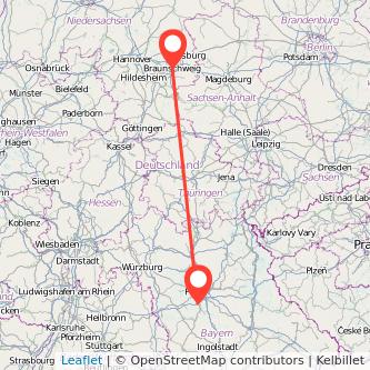 Braunschweig Schwabach Mitfahrgelegenheit Karte