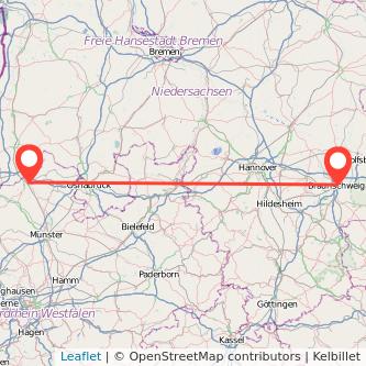 Braunschweig Rheine Mitfahrgelegenheit Karte