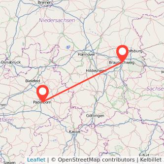 Braunschweig Paderborn Mitfahrgelegenheit Karte