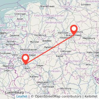 Braunschweig Köln Mitfahrgelegenheit Karte