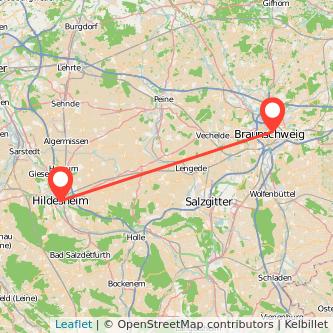 Braunschweig Hildesheim Mitfahrgelegenheit Karte
