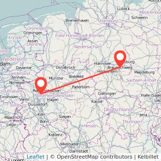 Braunschweig Bottrop Mitfahrgelegenheit Karte