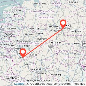 Braunschweig Bonn Mitfahrgelegenheit Karte