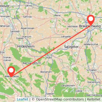 Braunschweig Alfeld Bahn Karte