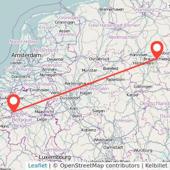 Braunschweig Brüssel Mitfahrgelegenheit Karte