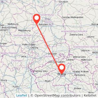 Brandenburg an der Havel Prag Bahn Karte
