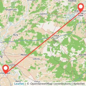 Brandenburg an der Havel Schönebeck Bahn Karte
