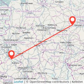 Brandenburg an der Havel Remagen Bahn Karte