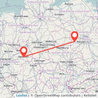 Brandenburg an der Havel Paderborn Bahn Karte