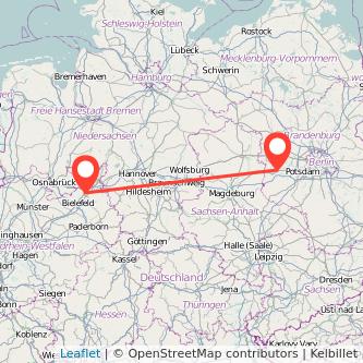 Brandenburg an der Havel Herford Bahn Karte