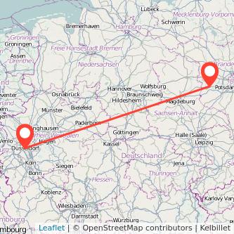 Brandenburg an der Havel Düsseldorf Mitfahrgelegenheit Karte