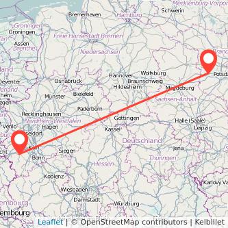 Brandenburg an der Havel Düren Mitfahrgelegenheit Karte