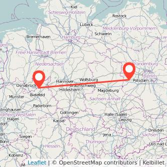 Brandenburg an der Havel Bünde Bahn Karte
