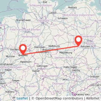 Brandenburg an der Havel Bielefeld Mitfahrgelegenheit Karte