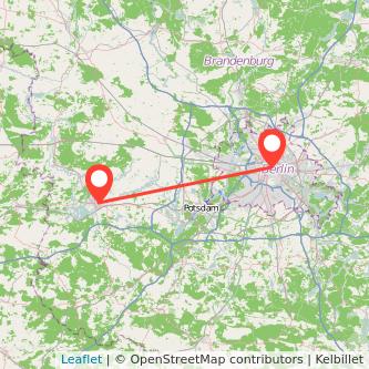 Brandenburg an der Havel Berlin Bahn Karte