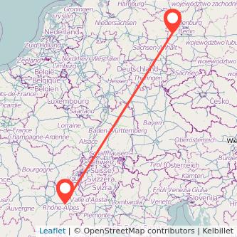 Brandenburg an der Havel Chambéry Bahn Karte