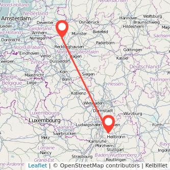Borken Sinsheim Mitfahrgelegenheit Karte