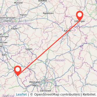 Boppard Göttingen Bahn Karte