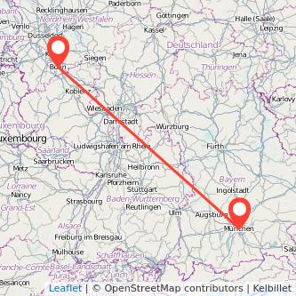 Bonn München Mitfahrgelegenheit Karte