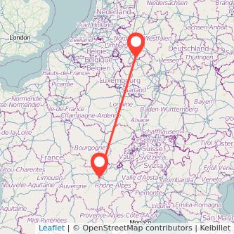 Bonn Lyon Mitfahrgelegenheit Karte