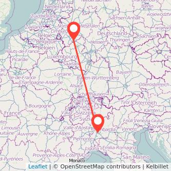 Bonn Mailand Mitfahrgelegenheit Karte