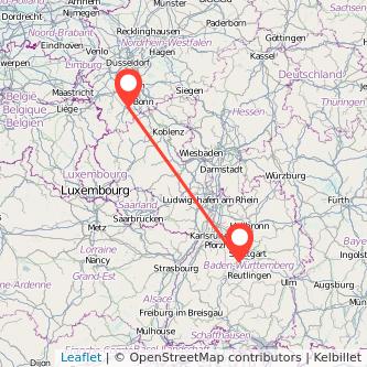 Böblingen Euskirchen Bus Karte