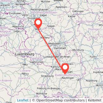 Böblingen Bonn Mitfahrgelegenheit Karte