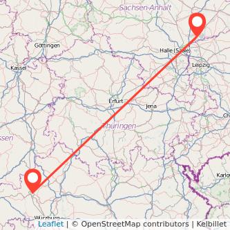 Bitterfeld Gemünden Bahn Karte