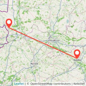 Bielefeld Nordhorn Mitfahrgelegenheit Karte