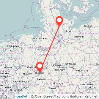 Bielefeld Neumünster Mitfahrgelegenheit Karte