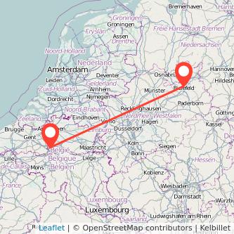 Bielefeld Brüssel Mitfahrgelegenheit Karte