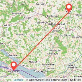 Biberach an der Riß Konstanz Mitfahrgelegenheit Karte