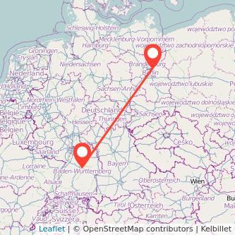 Bernau bei Berlin Stuttgart Mitfahrgelegenheit Karte