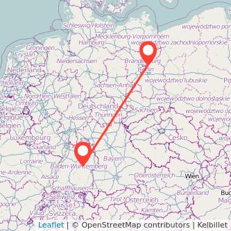 Bernau bei Berlin Kirchheim unter Teck Mitfahrgelegenheit Karte