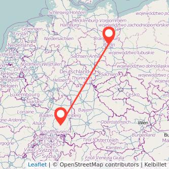 Berlin Sigmaringen Mitfahrgelegenheit Karte