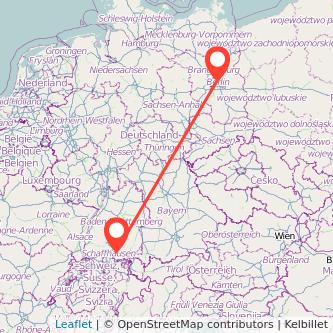Berlin Radolfzell am Bodensee Mitfahrgelegenheit Karte