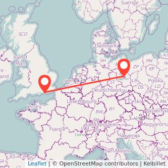 Berlin Worthing train map