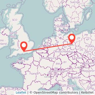 Berlin Winchester train map