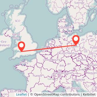 Berlin Weston-super-Mare train map