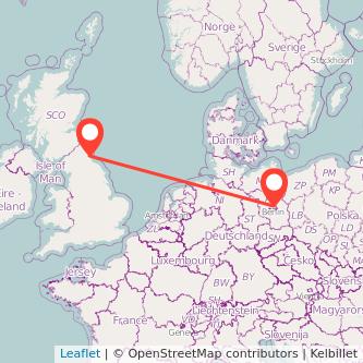 Berlin Sunderland train map