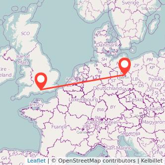 Berlin Southampton train map