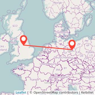 Berlin Sheffield train map